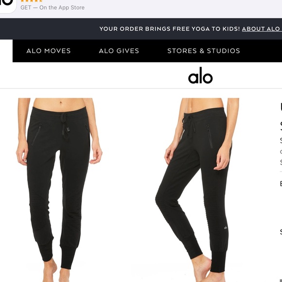 alo yoga moto jogger